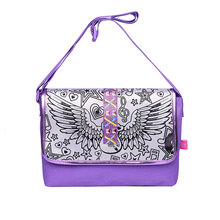 color me mine 新型环保儿童涂鸦单肩包斜挎包彩绘包休闲百搭