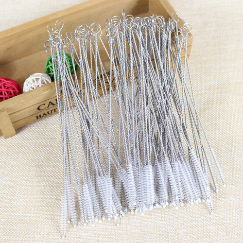 Infant bottle kettle straw brush stainless steel straw brush bristle brush bottle straw brush