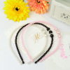 Beads from pearl, children's headband for princess, hair accessory, Korean style