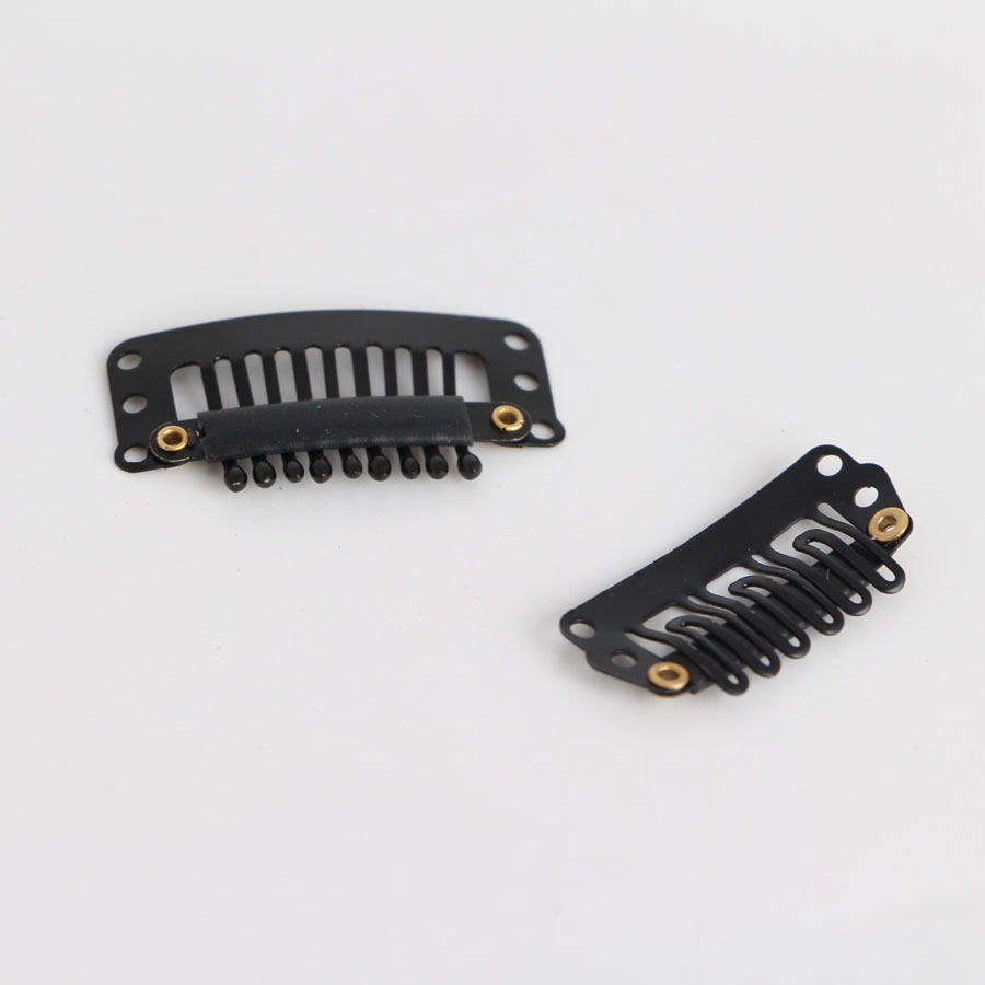 2,8-3,4 CM peluca clip en forma de U extensión del pelo gota de agua BB clip de pelo fetal 8 dientes pelo real accesorios de fijación peine de peluquería