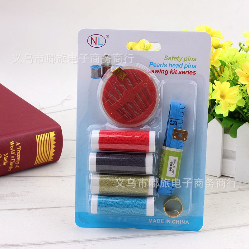 2元店货源批发针线皮尺顶针组合 家居日用针线包 家用缝纫