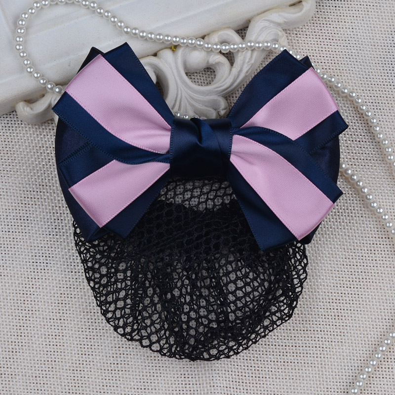 2017 New Professional Head Flower Bow Women's Hairpin Hotel Bank Nurse Hair Accessories Net Pocket Manufacturer Wholesale 2