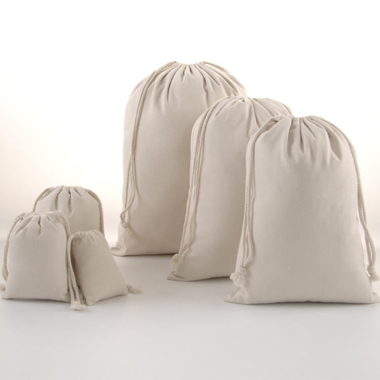 空白现货帆布袋拉绳袋束口袋可印logo收纳袋子广告袋涂鸦袋