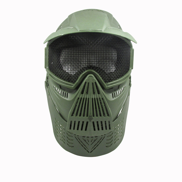 变形金刚战术钢丝网面具 真人全脸保护抗打击面罩