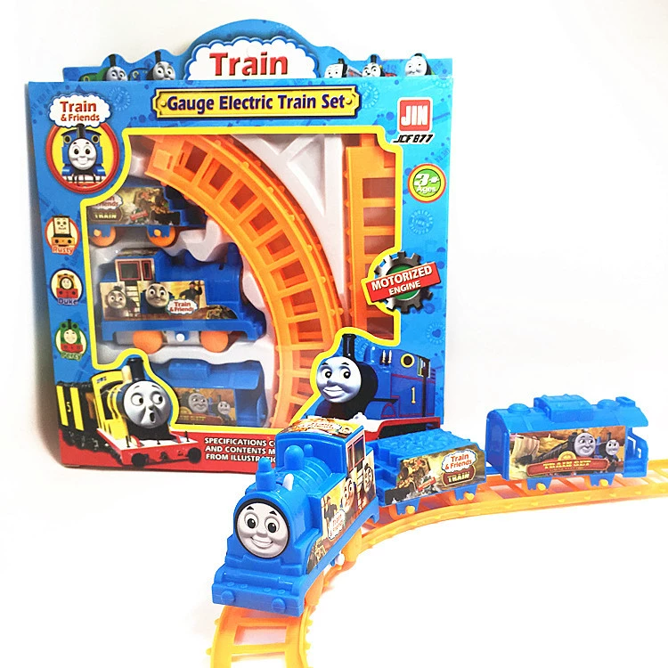 electric toy train set (JIN), motorized subway car, DIY track, blue/fuchsia, 144pcs box