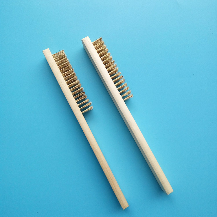 铜丝刷多用途工具刷木柄除锈除油漆钢丝刷仿铜丝刷黄防锈神器