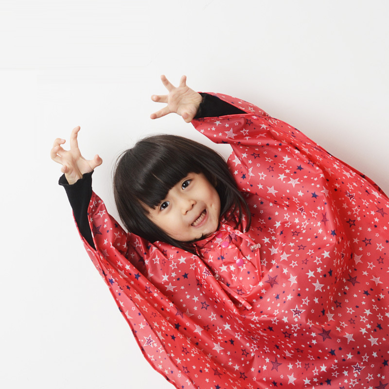 Ventas directas de fábrica nuevo japonés y coreano niños y niñas impermeable capa ligera bebé bat poncho entrega de una sola pieza