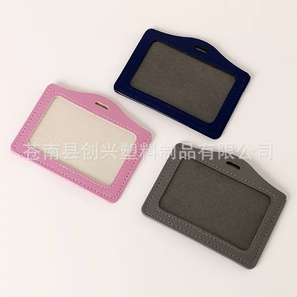 Manufacturer Supplies High-Quality Pu Transparent Single-Sided Horizontal Student Card Holder, Card Sleeve, Faux Leather Id Wholesale Campus Card