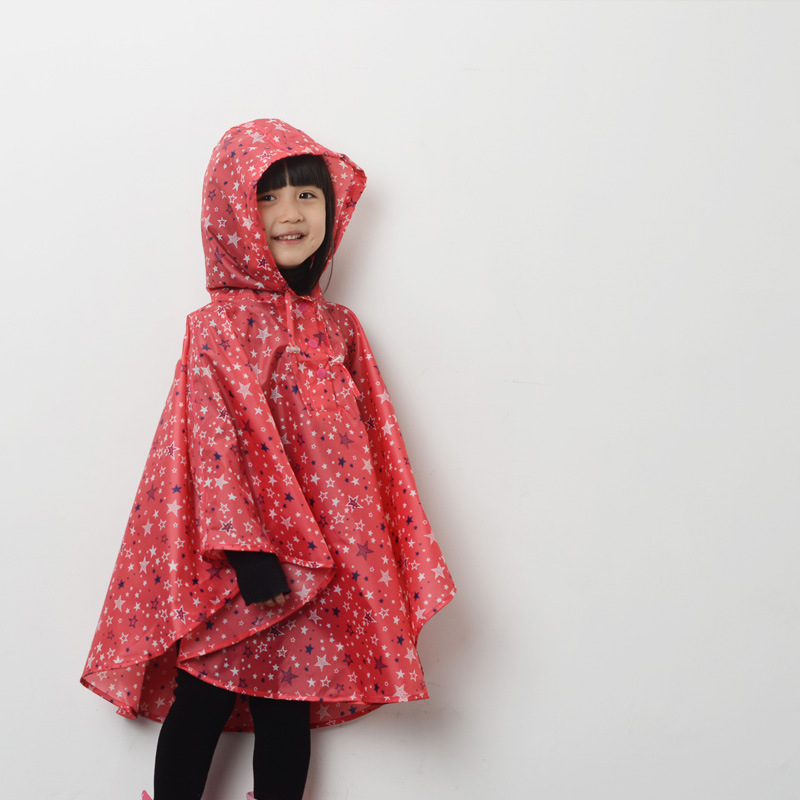 Ventas directas de fábrica nuevo japonés y coreano niños y niñas impermeable capa ligera bebé bat poncho entrega de una sola pieza