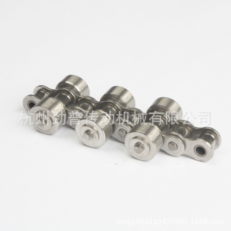 不锈钢链条厂家 不锈钢双侧滚轮轴承链条 侧滚轮链条