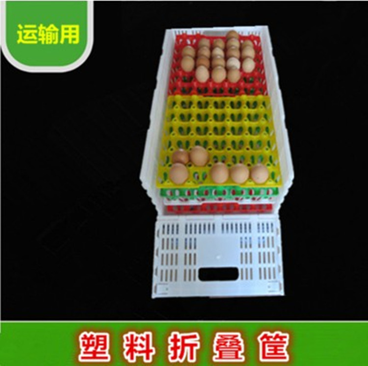 塑料欧式鸡蛋折叠箱周转箱 鸡蛋箱 鸡蛋鸭蛋鹅蛋运输筐塑料折叠筐