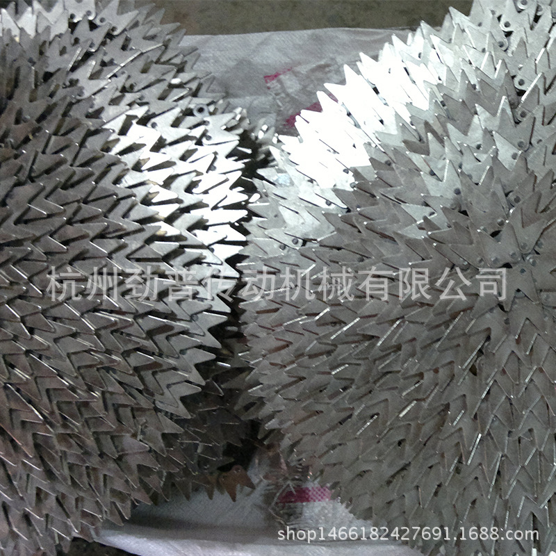 优质品08B带V型齿尖链 镀镍镀锌镀铜等电镀链条 单侧带附件链条