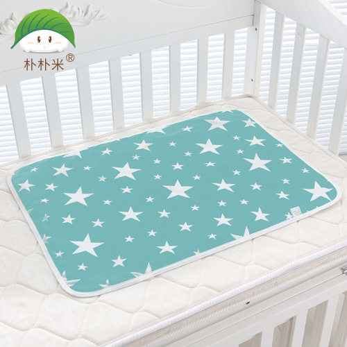 Pu Pumi newborn cotton cartoon waterproof breathable washable diaper pad baby mattress wholesale large size 60*75