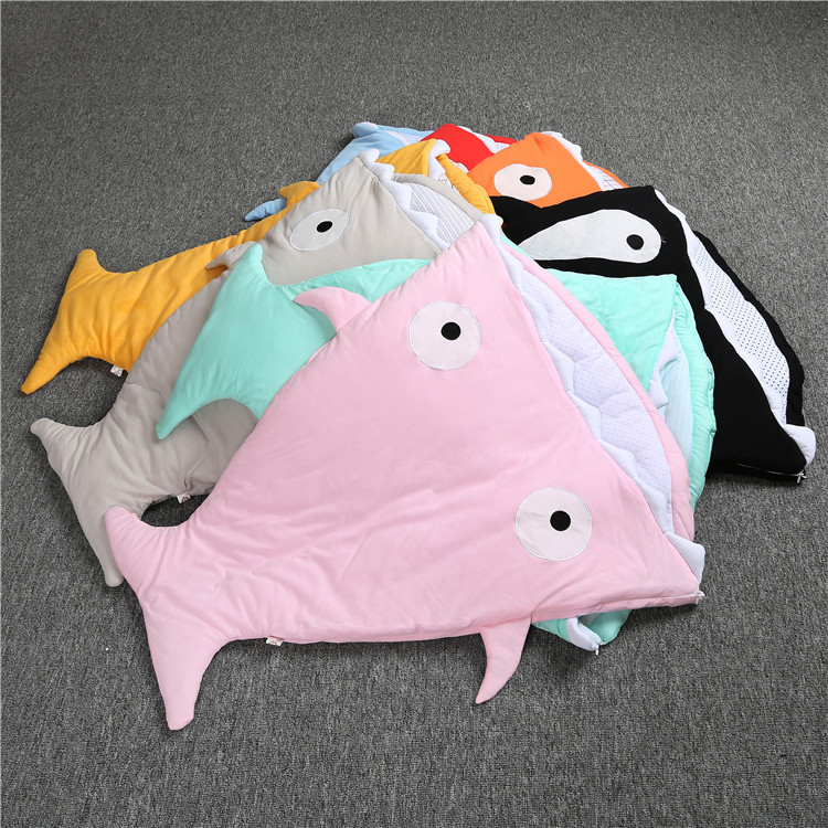 ins Shark Sleeping Bag Children's Sleeping Bag Cotton Baby Anti-Kick Hug