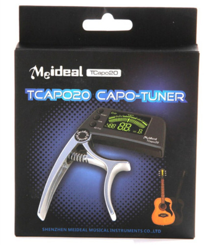 Wonderful Folk Guitar Capo Tuner Guitar Bass Zinc Alloy Capo Tuner Two-in-One