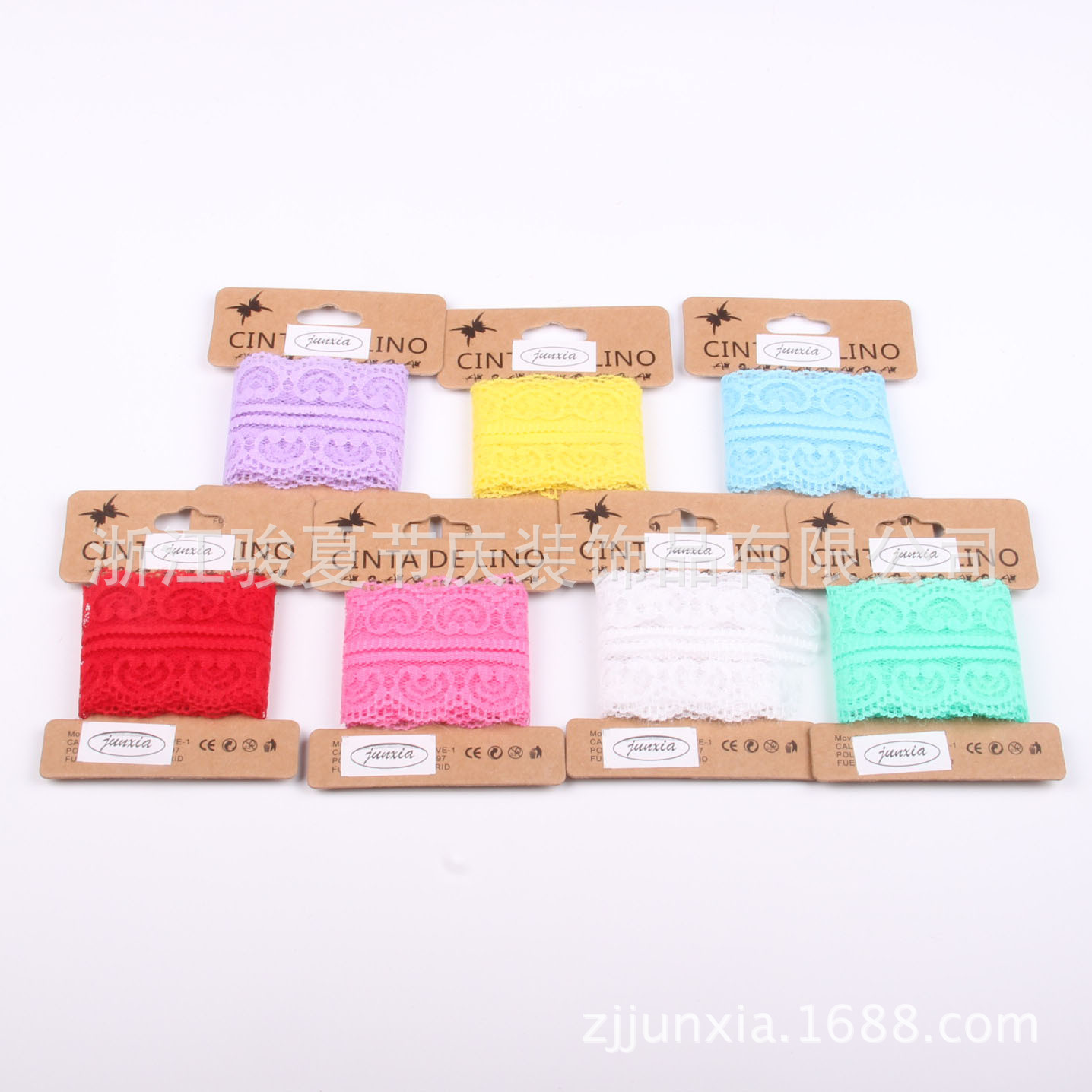 热卖婚庆派对装饰材料 DIY手工饰品彩色蕾丝卷 5公分10码一卷