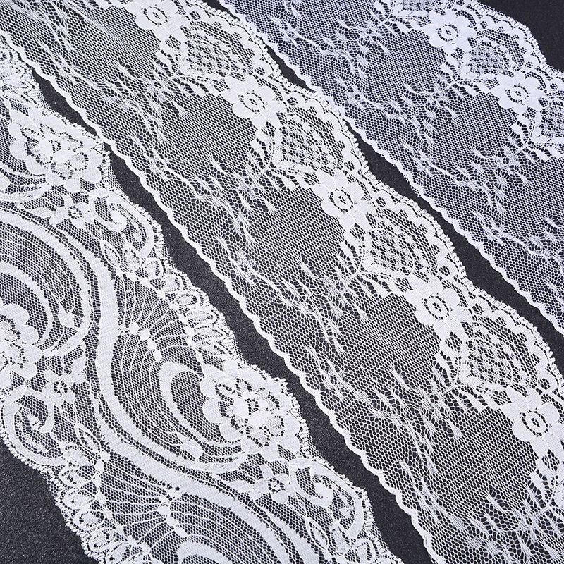 厂家批发白色无弹蕾丝花边DIY材料 手工服装饰品配件内衣花边辅料