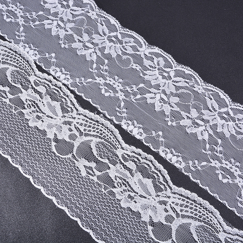 白色无弹蕾丝花边辅料 服装饰品配件内衣DIY花边批发