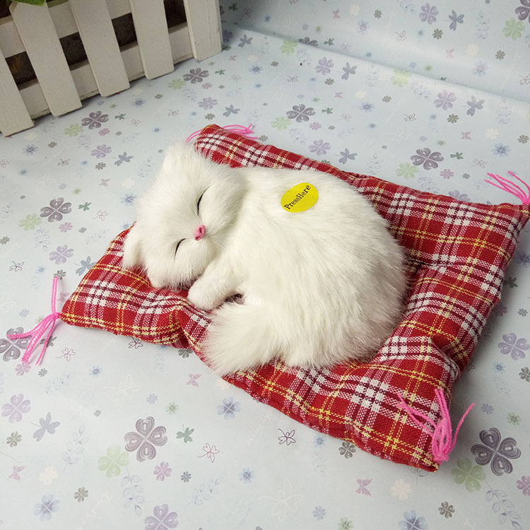 Free shipping on realistic fur animal figurines, perfect as birthday gifts for wives and couples, cute cat toys for children.