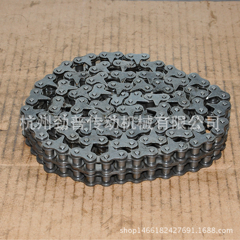 生产优质链条08B-2外单侧尖齿链 单排单侧尖齿双排滚子链条