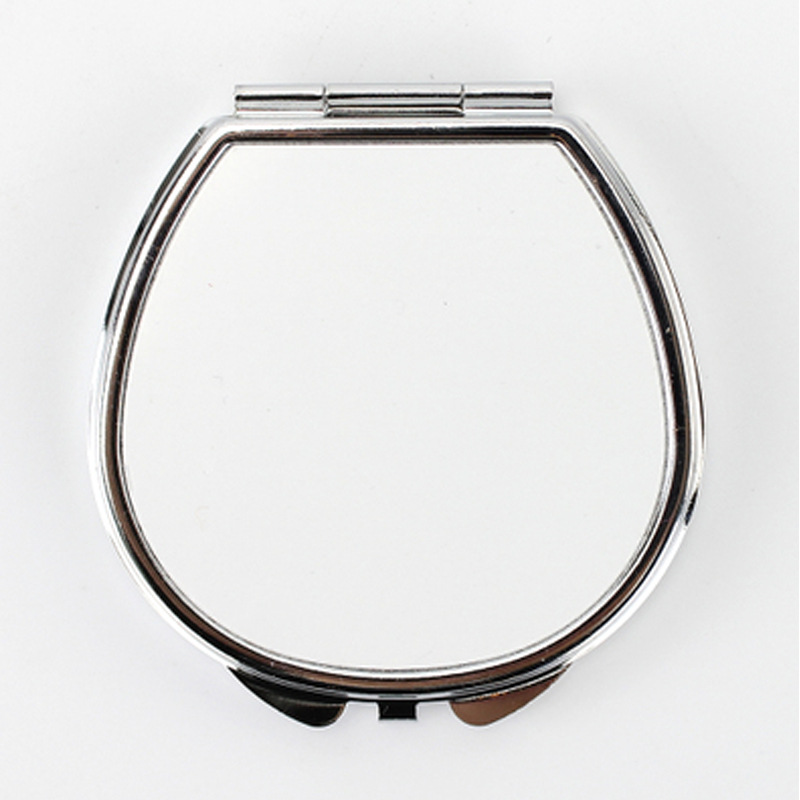 Espejo de maquillaje en forma de corazón espejo de maquillaje de impresión de transferencia térmica espejo de maquillaje de metal DIY consumibles de impresión de transferencia térmica espejo de maquillaje al por mayor