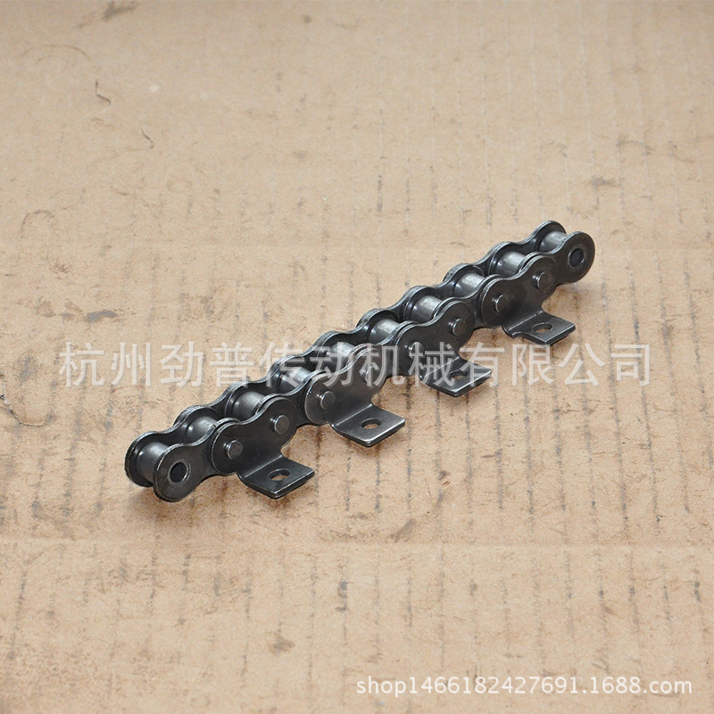 08B-1弯板链条 附件链条 滚子输送链 带弯轨道工业链 高强度铁链