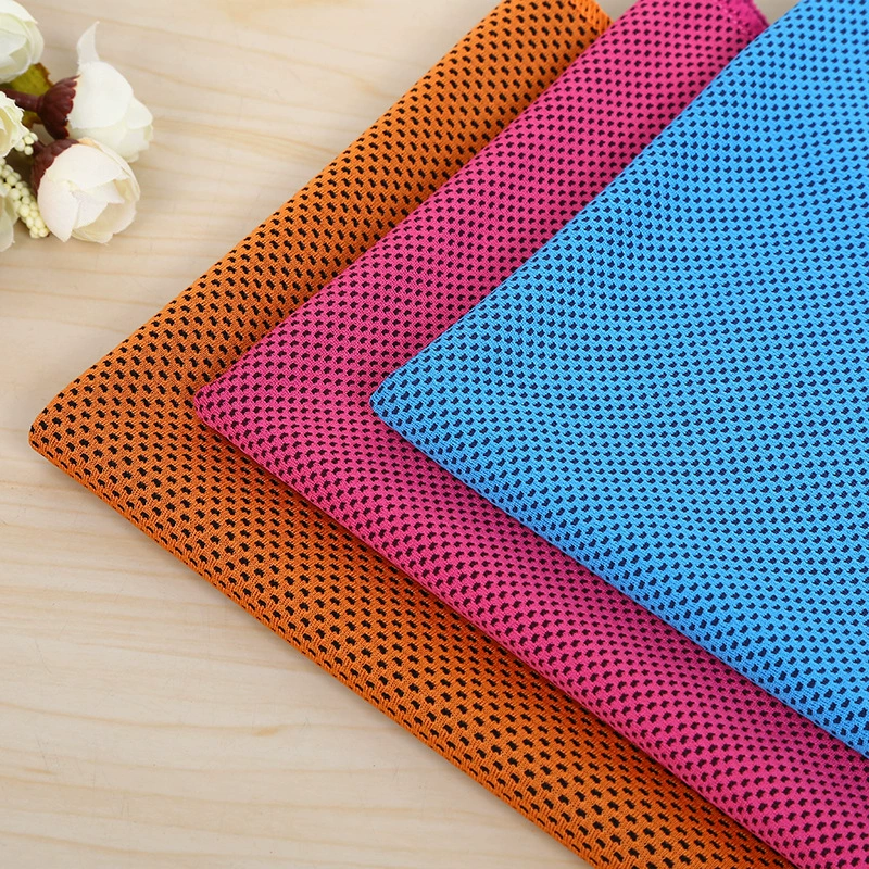 Cooling towel sports cooling ice towel blends cotton fabric wiping sweat cooling towel 50% cooling yarn