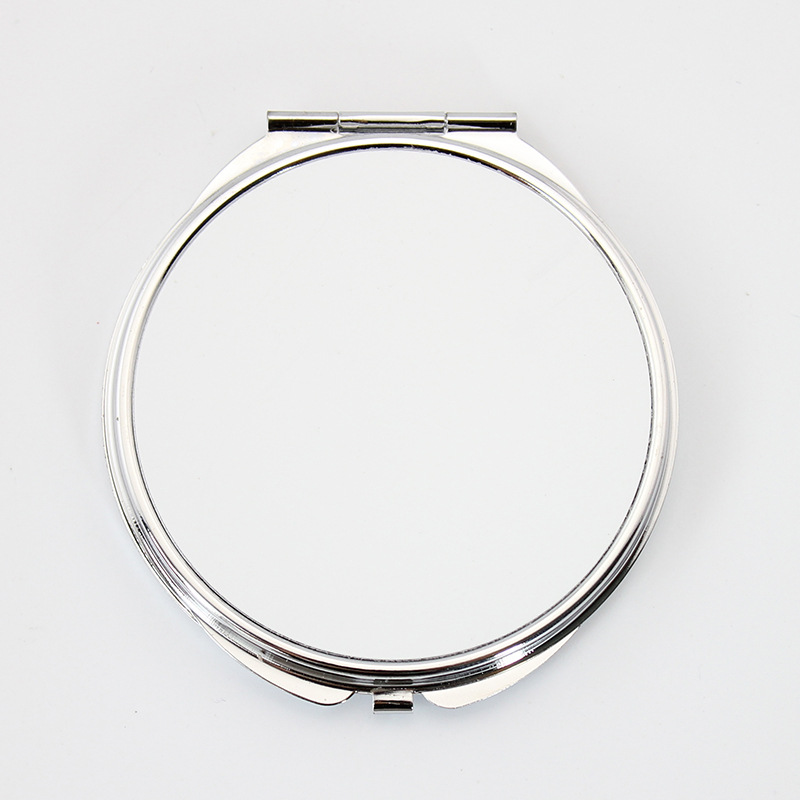 Espejo de maquillaje en forma de corazón espejo de maquillaje de impresión de transferencia térmica espejo de maquillaje de metal DIY consumibles de impresión de transferencia térmica espejo de maquillaje al por mayor