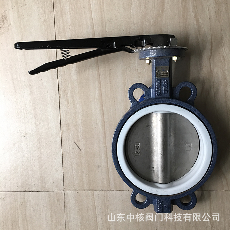 批发国标铸钢手动手柄式对夹蝶阀 D71X-16Q 软密封不锈钢对夹蝶阀