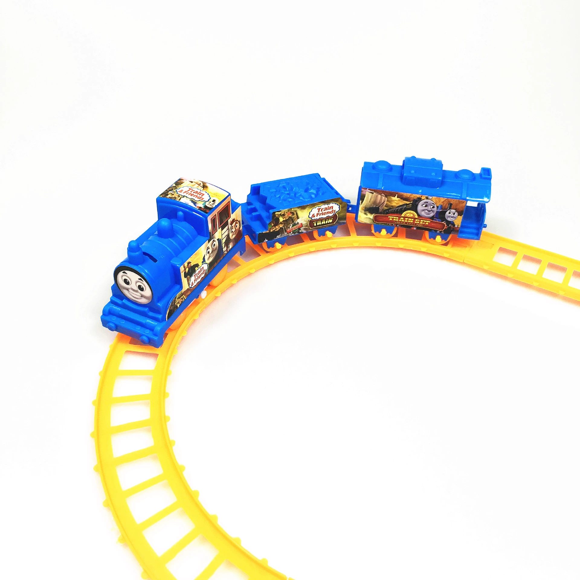 electric toy train set (JIN), motorized subway car, DIY track, blue/fuchsia, 144pcs box