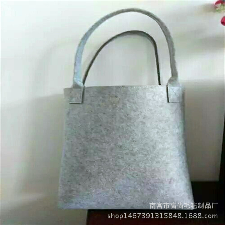 厂家批发时尚手提包大容量毛毡包斜跨包大量制作可logo可自定颜色