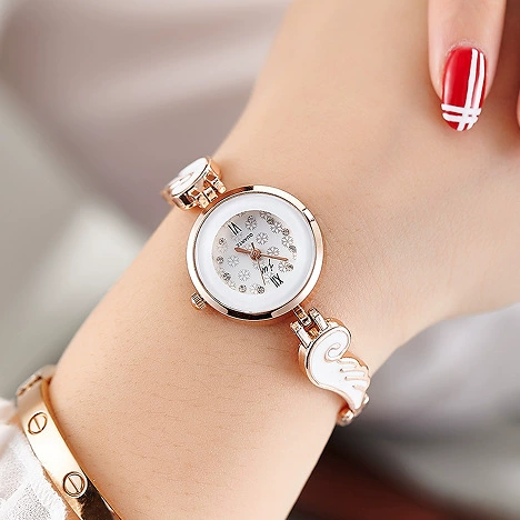 Стильные кварцевые часы, браслет, стальной ремень, женские часы, корейский стиль