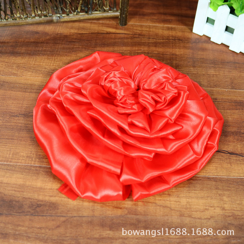 Apertura de corte flor roja boda novio ramillete | Fundación | Apertura | Celebración nueva casa entrega fábrica de tela roja