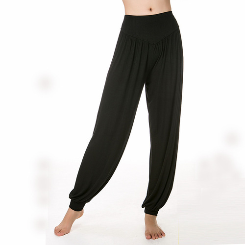 Yoga Pants Women's Modal Lantern Pants Loose-fit Tai Chi Pants Large Size Thin Dance Trousers Overseas Amazon