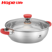 不锈钢火锅三层复合底电磁炉汤锅28cm鸳鸯锅清汤锅健康涮锅