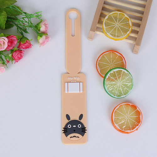 Long pvc soft rubber luggage tag, Korean fashion creative fun cartoon, quality assurance, can be wholesale 
