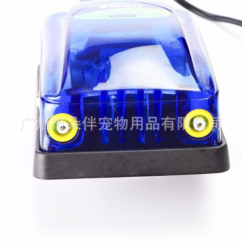 Transparent Blue Pump SB-348A/248A Oxygen Pump Aeration Pump for Swimming Pool and Aquarium Wholesale
