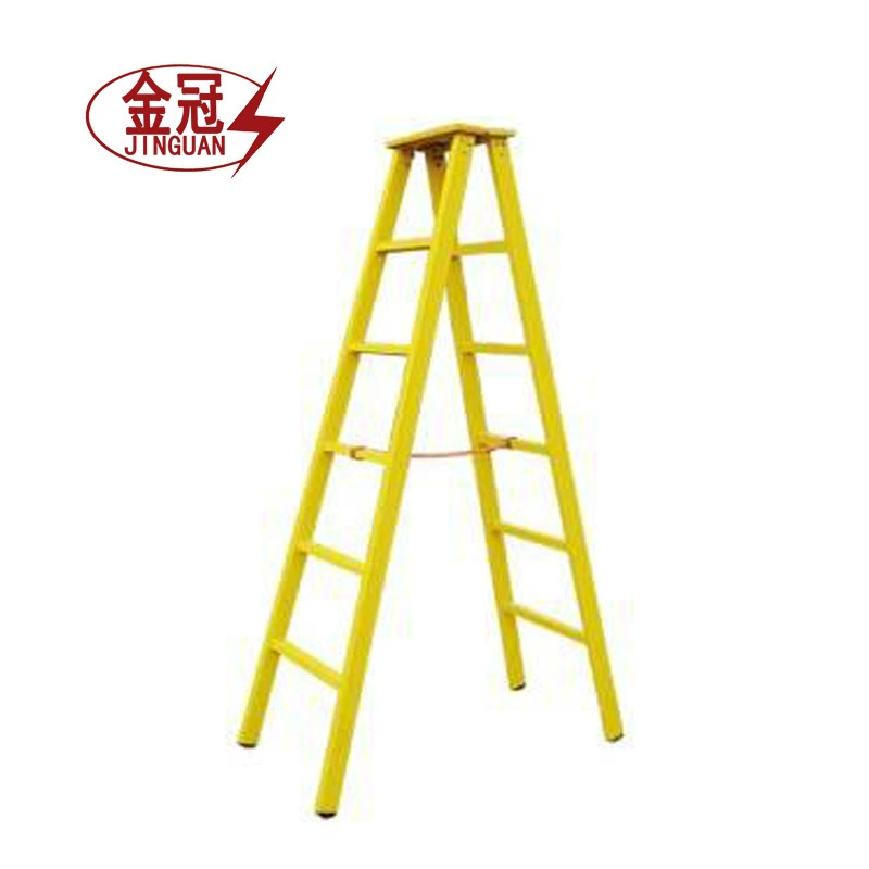 2m Изолирующая лестница из стекловолокна, двусторонняя лестница в елочку типа А, складная шарнирная лестница