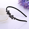 Non-slip retro crystal, headband, metal hair accessory with bow, wholesale