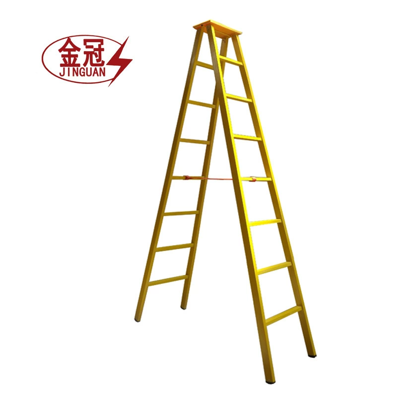 Изолирующая лестница из стекловолокна, изоляционная лестница для электрика 3m 4m 5m 220 кВ двухсторонняя лестница в елочку
