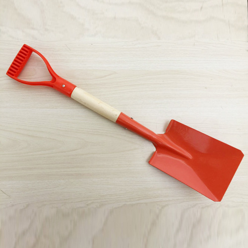 Agricultural sea-catching tools, outdoor matching red sand shovel, life-saving shovel, wooden handle, pointed square head, shovel, shovel, Xiuxiu shovel