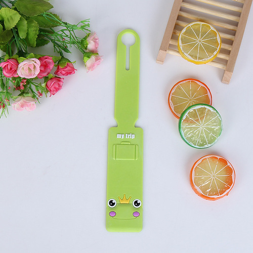 Long pvc soft rubber luggage tag, Korean fashion creative fun cartoon, quality assurance, can be wholesale 