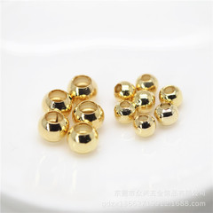 DIY飾品配件14K銅珠定位珠手工串珠多種隔珠散珠1000個一包不褪色