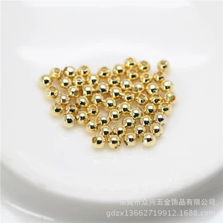 DIY饰品配件14K铜珠定位珠手工串珠多种隔珠散珠1000个一包不褪色