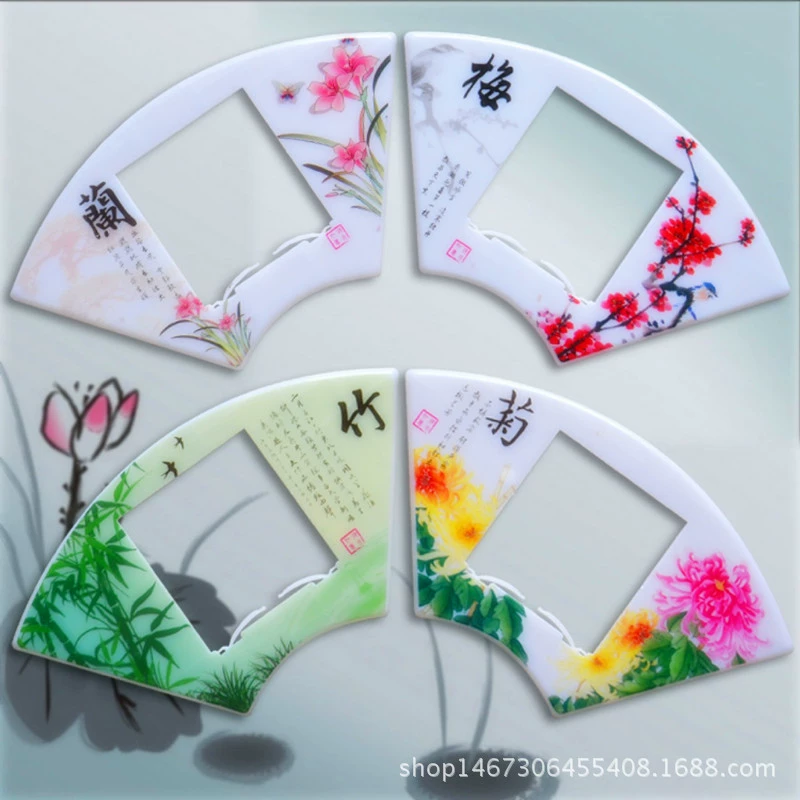 Модная мультяшная наклейка на переключатель пластиковая наклейка на переключатель тканевая наклейка на переключатель без стирки Наклейка на стену Слива Орхидея Бамбук Хризантема