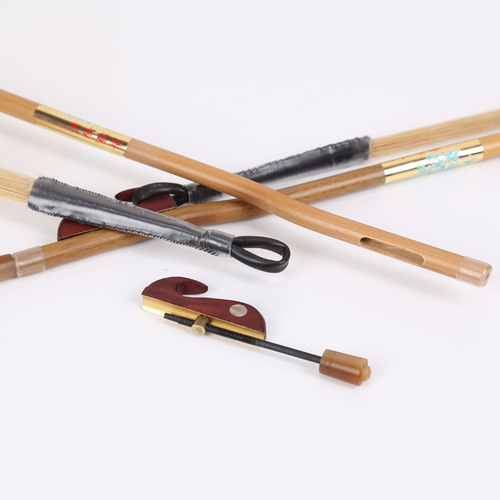 Natural arrow bamboo knotless professional playing erhu bow white horsetail erhu bow master accessories bow red sandalwood erhu bow