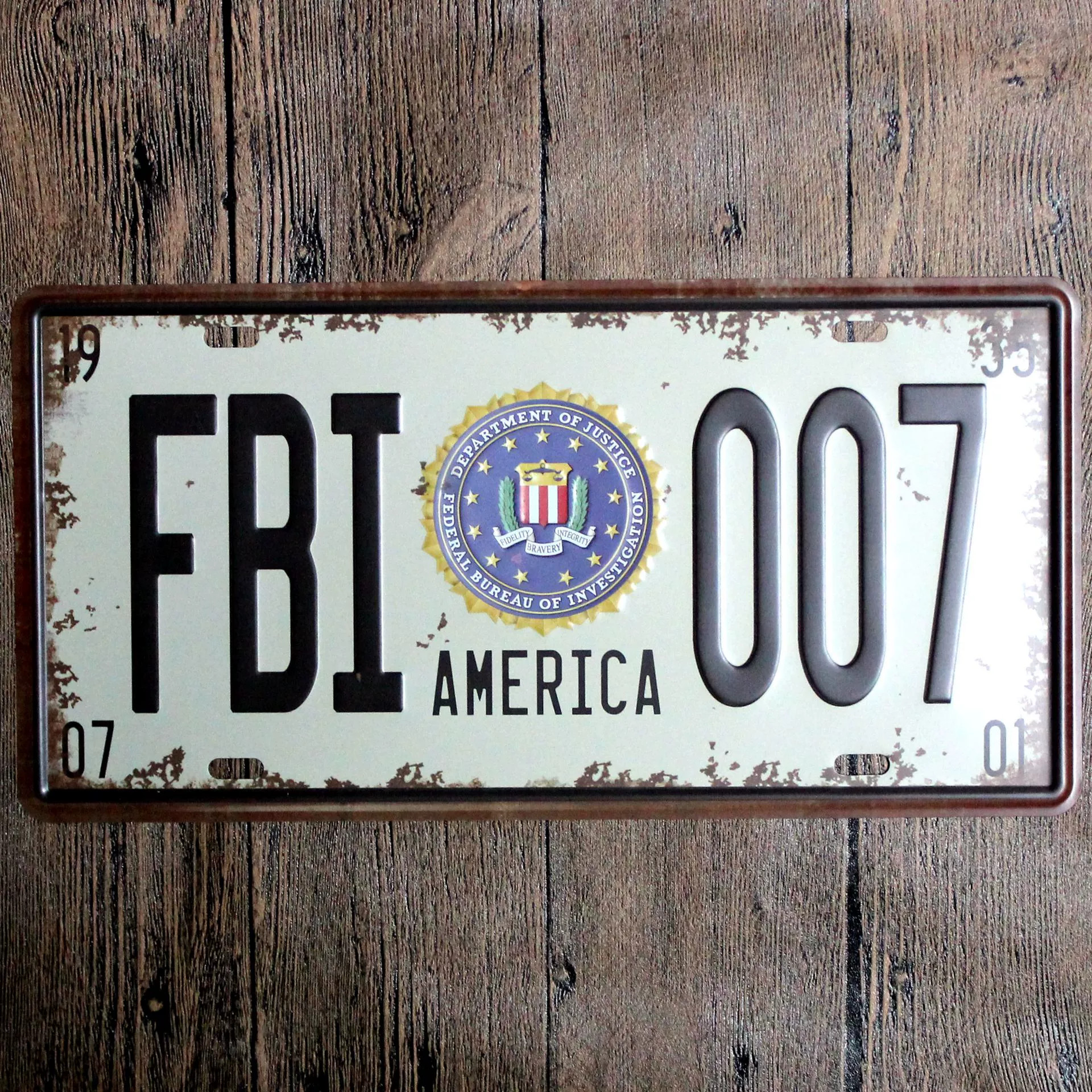 License Plate Tin Sign PT-22, 30×15 cm Frameless Retro Wall Decor for Restaurants