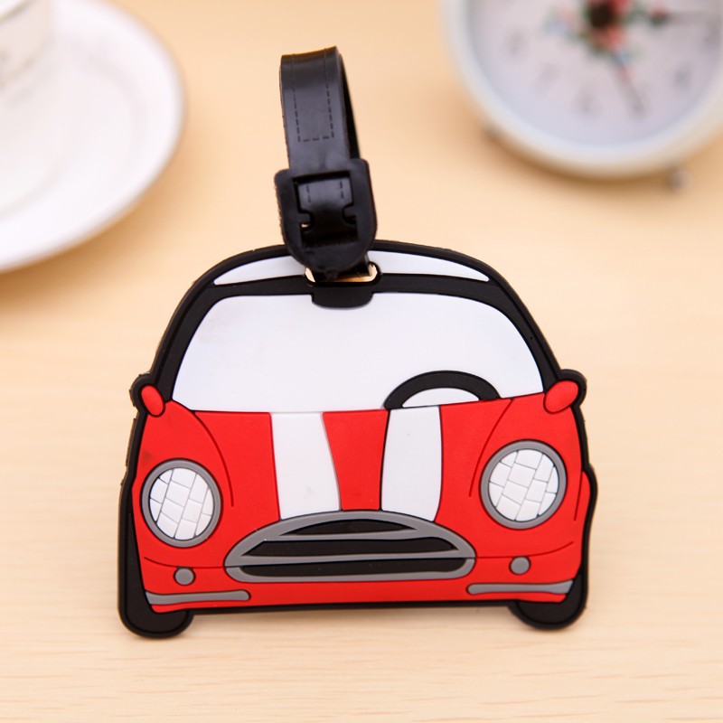 Cute Cute New Cartoon creative PVC flexible glue silicone luggage tag luggage suitcase listing