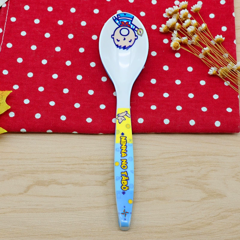 Cartoon Cute Creative Spoon, Children's Tableware, double-color anti-fall design