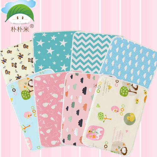 Pu Pumi baby breathable diaper pad cotton cartoon waterproof aunt pad pet pad 50*70cm